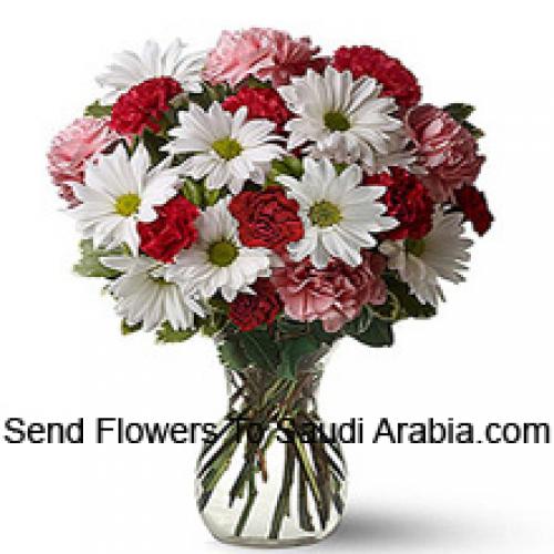 Cute 24 Carnations and Gerberas