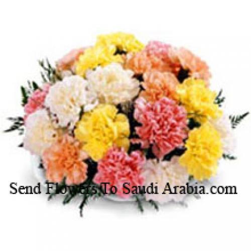 24 Assorted Carnation Basket