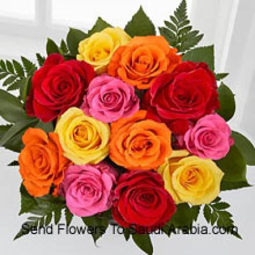 12 Cute Assorted Roses